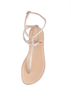 Silver flat sandals flip flop model Da Costanzo | 2609ARGENTO